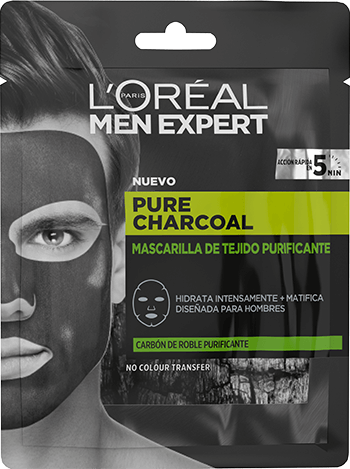 Mascarilla De Tejido Men Expert Pure Charcoal